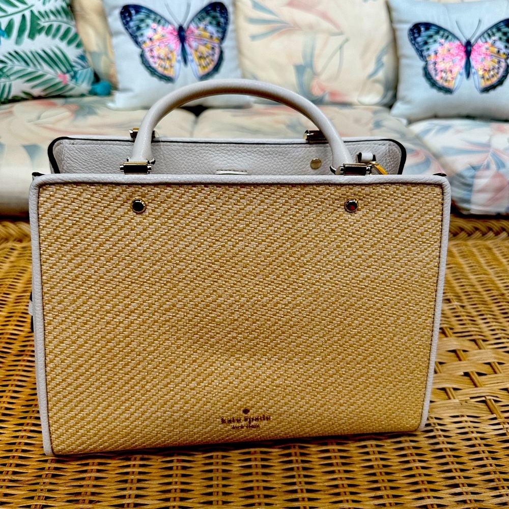 Kate Spade Rattan Tote- perfect for summer!!